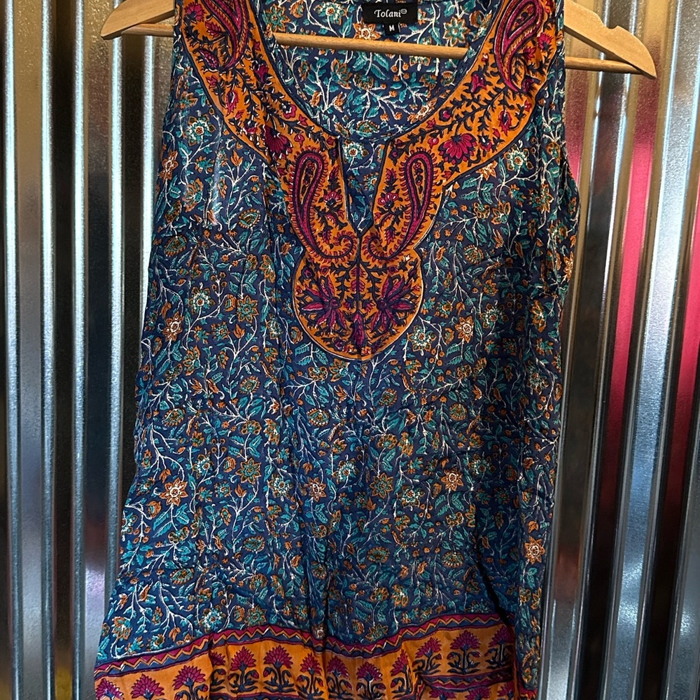 Tolani Multicolor Floral Tank Top